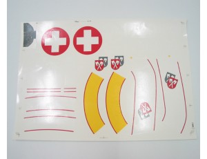 Freewing DH-112 Venom V2 Swiss Red Decal Sheet